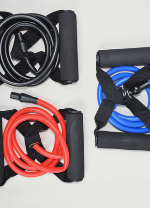 1 AB Set Pushup Stand Plastic, Ab Wheel With Mat, Single Resistance Band, Jump Rope and Hand Grip ( Pack Of 5 )