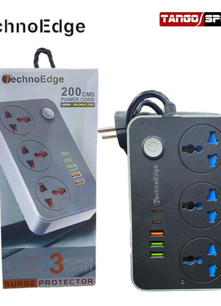 TechnoEdge Power Extension Board with 3 USB Ports and 2 Type-C Power Sockets