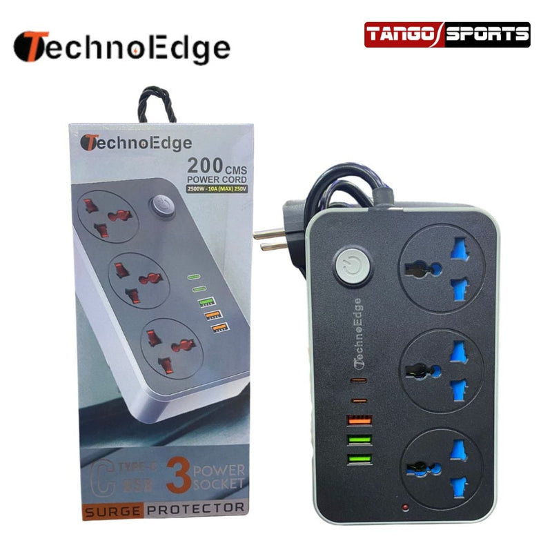 TechnoEdge Power Extension Board with 3 USB Ports and 2 Type-C Power Sockets