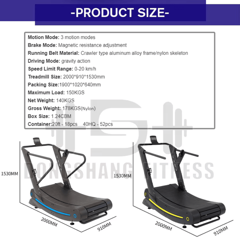 Air Runner Manual Treadmill Commercial Curved Life Gear Treadmill - M8755