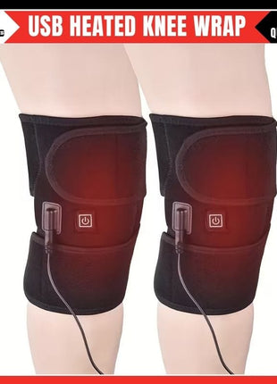USB Heated Knee Wrap, Knee Heating Pad, Leg Warmer with Adjustable Heat Settings