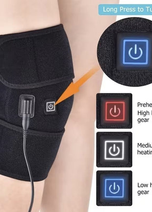 USB Heated Knee Wrap, Knee Heating Pad, Leg Warmer with Adjustable Heat Settings
