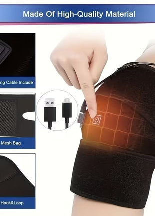 USB Heated Knee Wrap, Knee Heating Pad, Leg Warmer with Adjustable Heat Settings