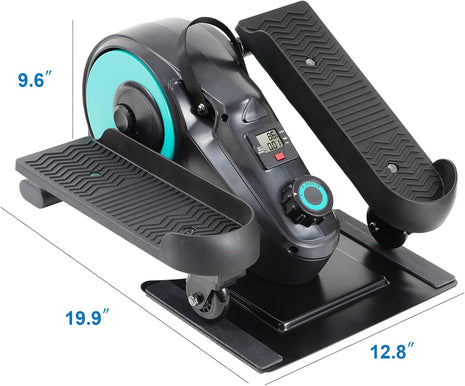 Under Desk Elliptical Bike Pedal Exerciser Portable Seated Elliptical Machine W/Adjustable Workout Levels - Adult to Seniors