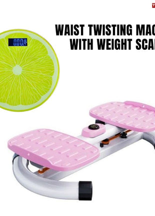 Multi-Functional Fat Burning Waist Twisting Machine With Weight Scale Machine - Twsiter Disc