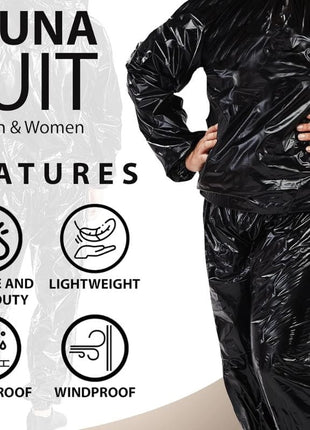 Heavy Duty Fitness Sauna Sweat Suit – Burn More, Sweat More!
