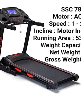 Maximum Fitness Treadmill 160 KG SSC 7834 - Black