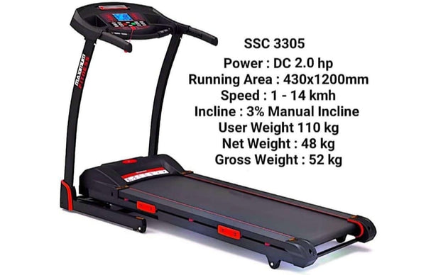 Maximum Fitness Treadmill 110 KG SSC 990 - Black