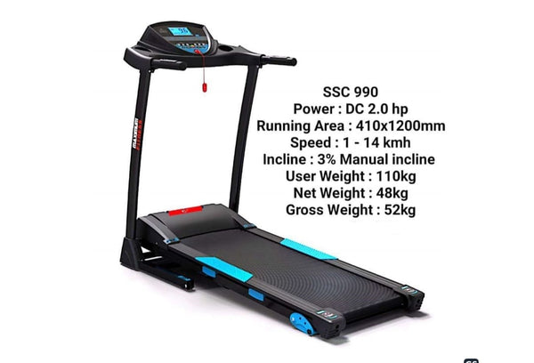 Maximum Fitness Treadmill 110 KG - Black
