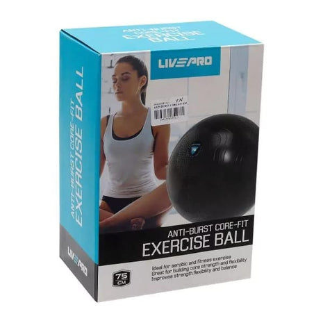 Livepro Gym Ball 75cm Anti Burst - Black LP8201