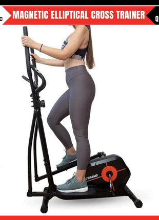 Magnetic Elliptical Cross Trainer | 8 Level Resistance | LCD Monitor Pulse Calories | Full Body Low Impact Workout | Home Gym Exercise Machine | Tango Sports & Fitness
