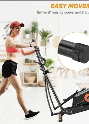 Magnetic Elliptical Cross Trainer | 8 Level Resistance | LCD Monitor Pulse Calories | Full Body Low Impact Workout | Home Gym Exercise Machine | Tango Sports & Fitness