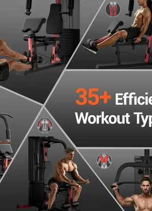 Multifunctional Home Gym System 45 kg Weight Stack | All in One Workout Station | Chest Press Row Fly Leg Extension | 12 Pulley Machine | Heavy Duty Home Gym | Tango Sports & Fitness