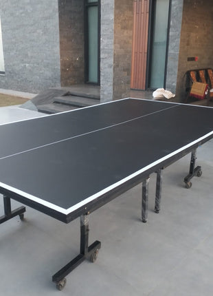 Table Tennis Table 8 Wheels Butterfly Style FOLDABLE - 5 x 9 Feet (MOISTURE PROOF)
