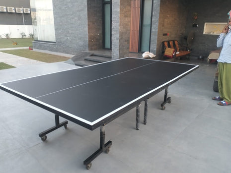 Table Tennis Table 8 Wheels Butterfly Style FOLDABLE - 5 x 9 Feet (MOISTURE PROOF)