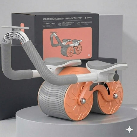 Abdominal Wheel Roller With Elbow Support - Automatic Rebound