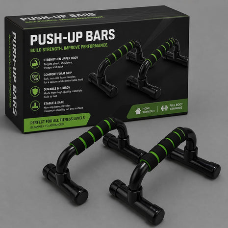 Pushup Stands Plastic For Exercise - Black