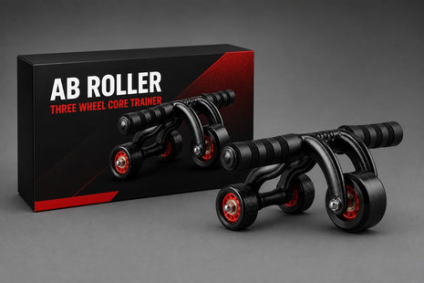 Ab Wheel Roller 3 Wheels - Black