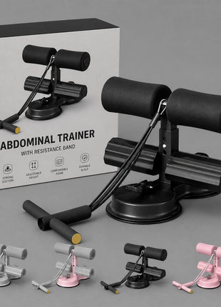 Adjustable Abdominal Trainer – Situp Suction, Resistance Band & Durable Iron Build