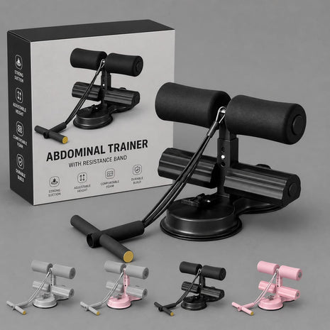 Adjustable Abdominal Trainer – Situp Suction, Resistance Band & Durable Iron Build