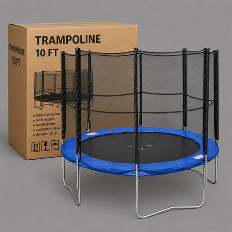 Trampoline 10 Feet Round With Safety Net