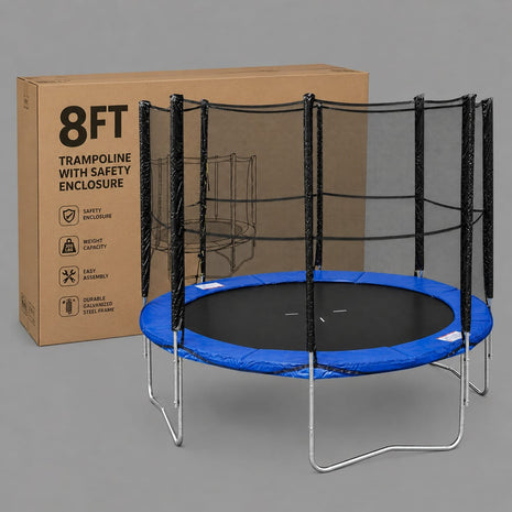 Trampoline 8 Feet Round With Safety Net