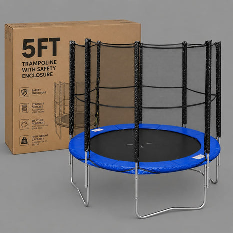 5 Feet Trampoline Round with Safety Net