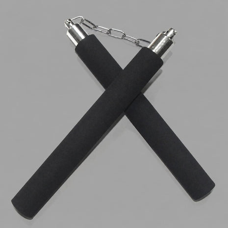 Foam Padded Nunchaku Training Stick with Chain – Martial Arts Practice Nunchucks