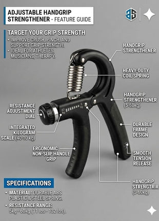 Adjustable Hand Grip 5 to 60kg