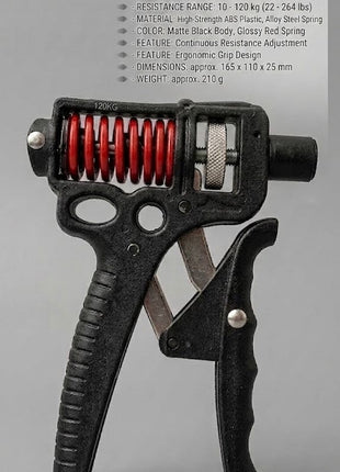 Hand Grip Strengthener Adjustable 10-120kg | Forearm Wrist Exerciser
