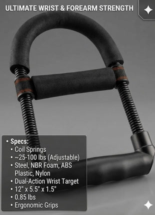 Arm Wrist Exerciser - Forearm Hand Gripper Strengths Training Device