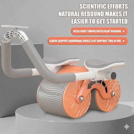 Abdominal Wheel Roller With Elbow Support - Automatic Rebound