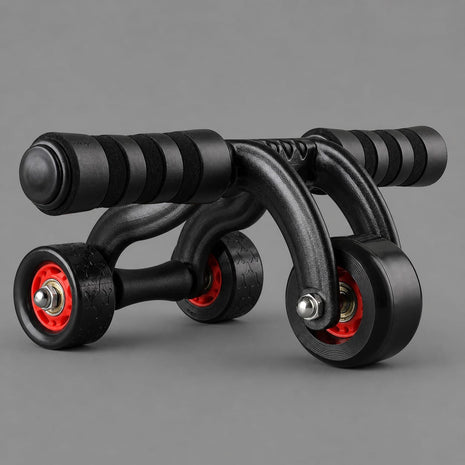 Ab Wheel Roller 3 Wheels - Black