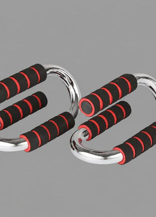 Strong Pushup Stands with Soft Foam Grip and Non-Slip Bars Chrome bars