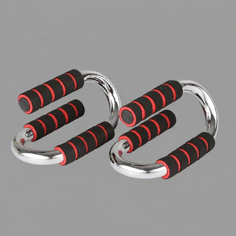 Strong Pushup Stands with Soft Foam Grip and Non-Slip Bars Chrome bars