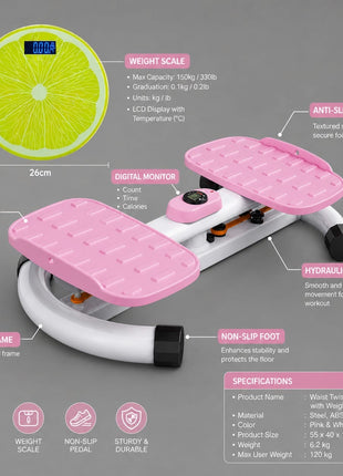 Multi-Functional Fat Burning Waist Twisting Machine With Weight Scale Machine - Twsiter Disc