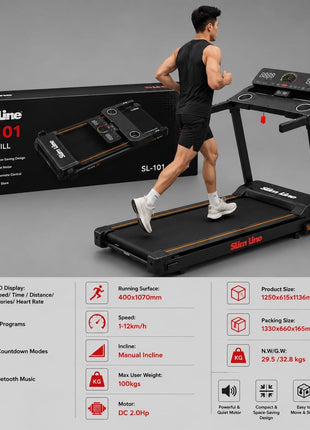 FOLDABLE TREADMILL SL-101 SLIMLINE