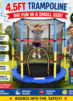 Trampoline for kids 55 Inches with Safety Net
