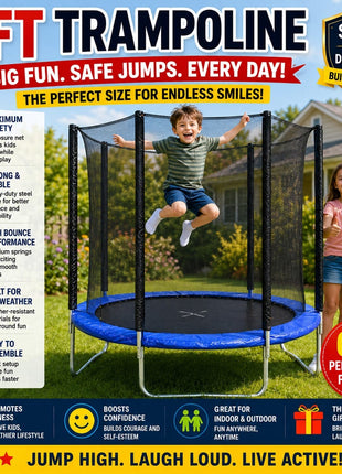 6 Feet Trampoline Round With Safety Net