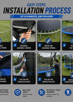6 Feet Trampoline Round With Safety Net