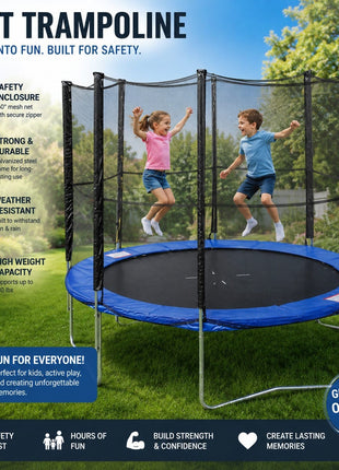 Trampoline 10 Feet Round With Safety Net