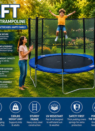 Trampoline 12 Feet Round With Safety Net