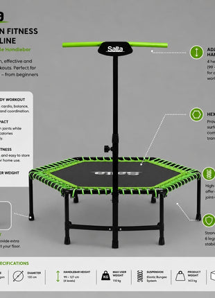 SALTA Fitness trampoline, green.