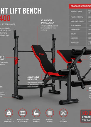 Weight Lift Bench XD 2400 (IRON FIST)