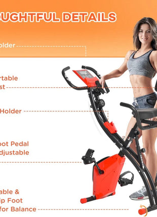 2-in-1 Foldable Exercise X Bike