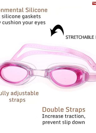 Antifog Adjustable Swimming Goggles with Earplugs - TH-1600