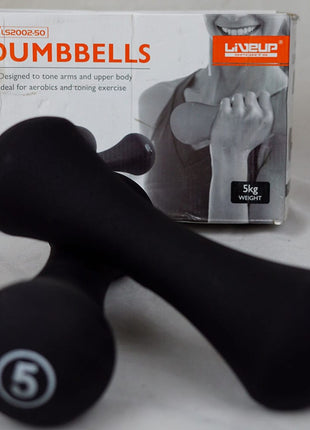 Liveup Dumbbells Bone Shape Neoprene 5kg*2 LS2002