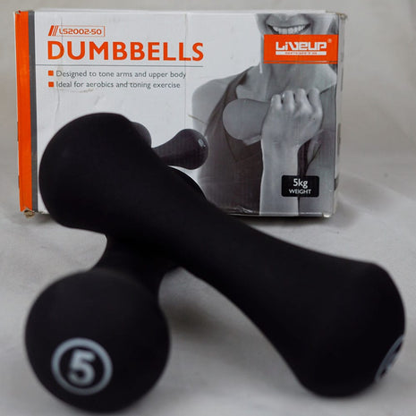 Liveup Dumbbells Bone Shape Neoprene 5kg*2 LS2002