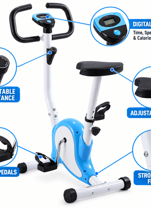 Home Cardio Exercise Cycle – Adjustable Resistance Fitness Bike