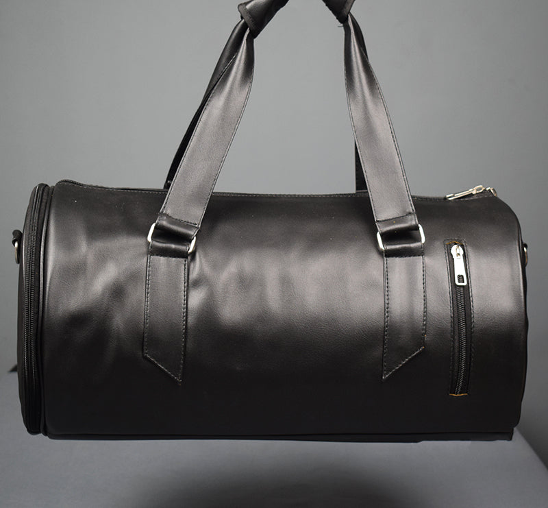 Tango Leather Duffle Bag - Black